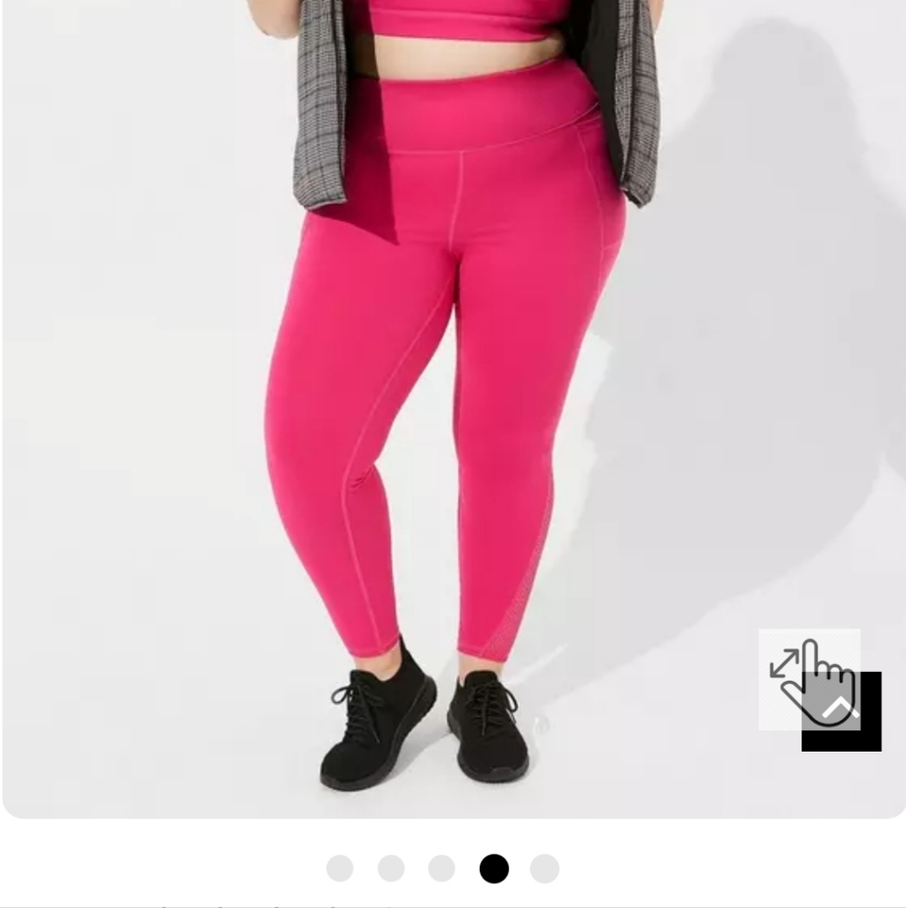 TORRID ACTIVE PANTS PERFORMANCE FULL LENGTH MESH POCKETS LARGE 12